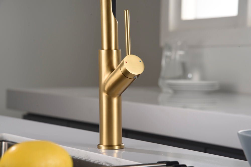 Imex - Grifo de cocina SENA oro cepillado - BricoandPool