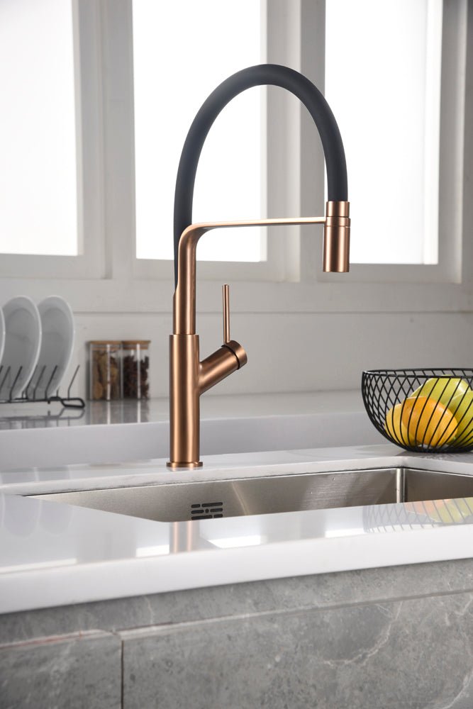 Imex - Grifo de cocina SENA oro rosa cepillado - BricoandPool