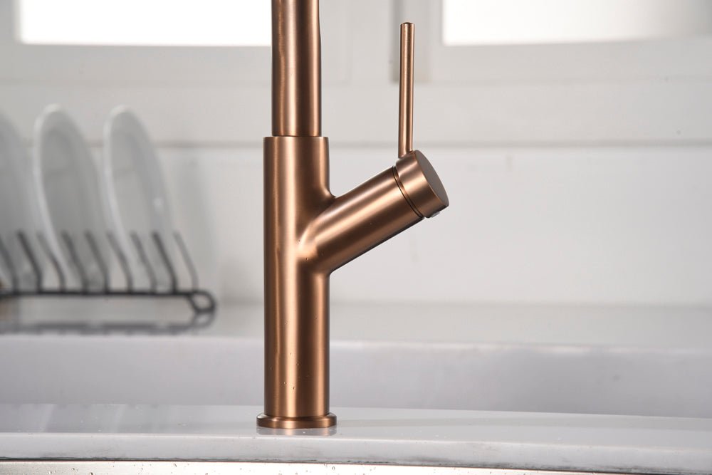 Imex - Grifo de cocina SENA oro rosa cepillado - BricoandPool