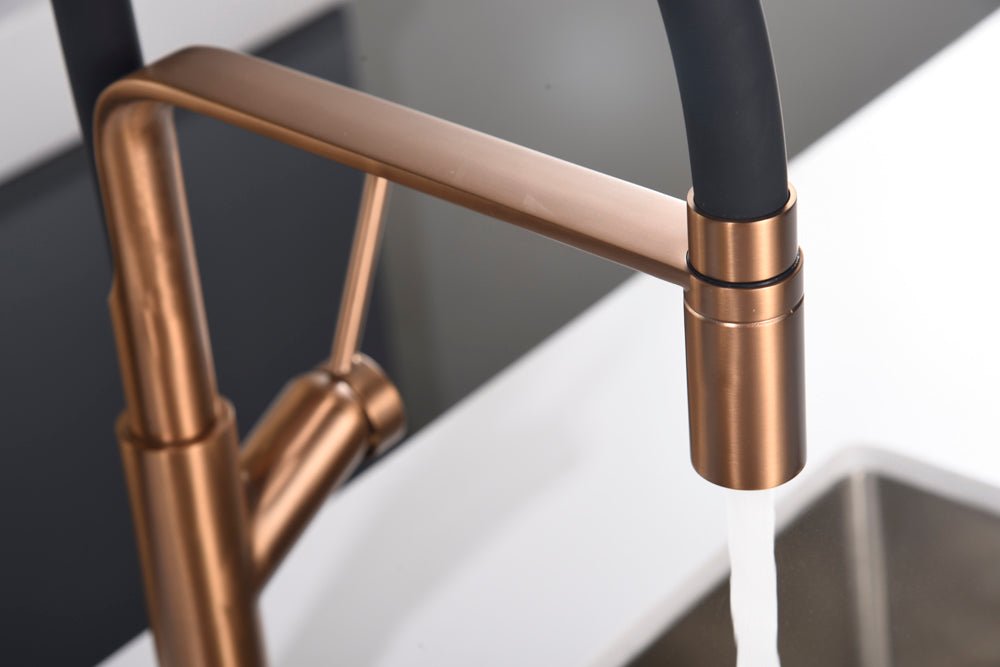 Imex - Grifo de cocina SENA oro rosa cepillado - BricoandPool