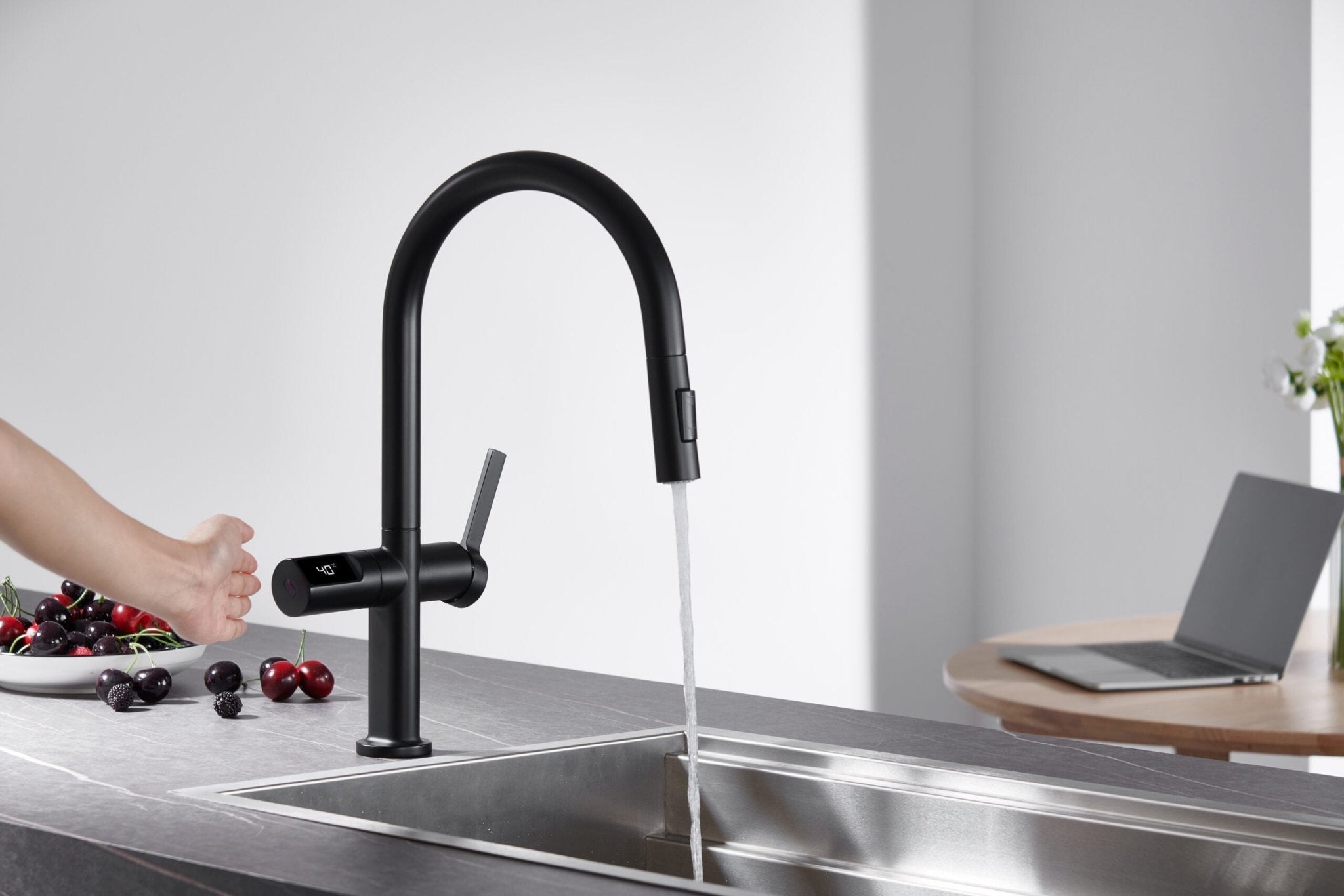 Imex - Grifo de cocina TURIN negro mate - BricoandPool