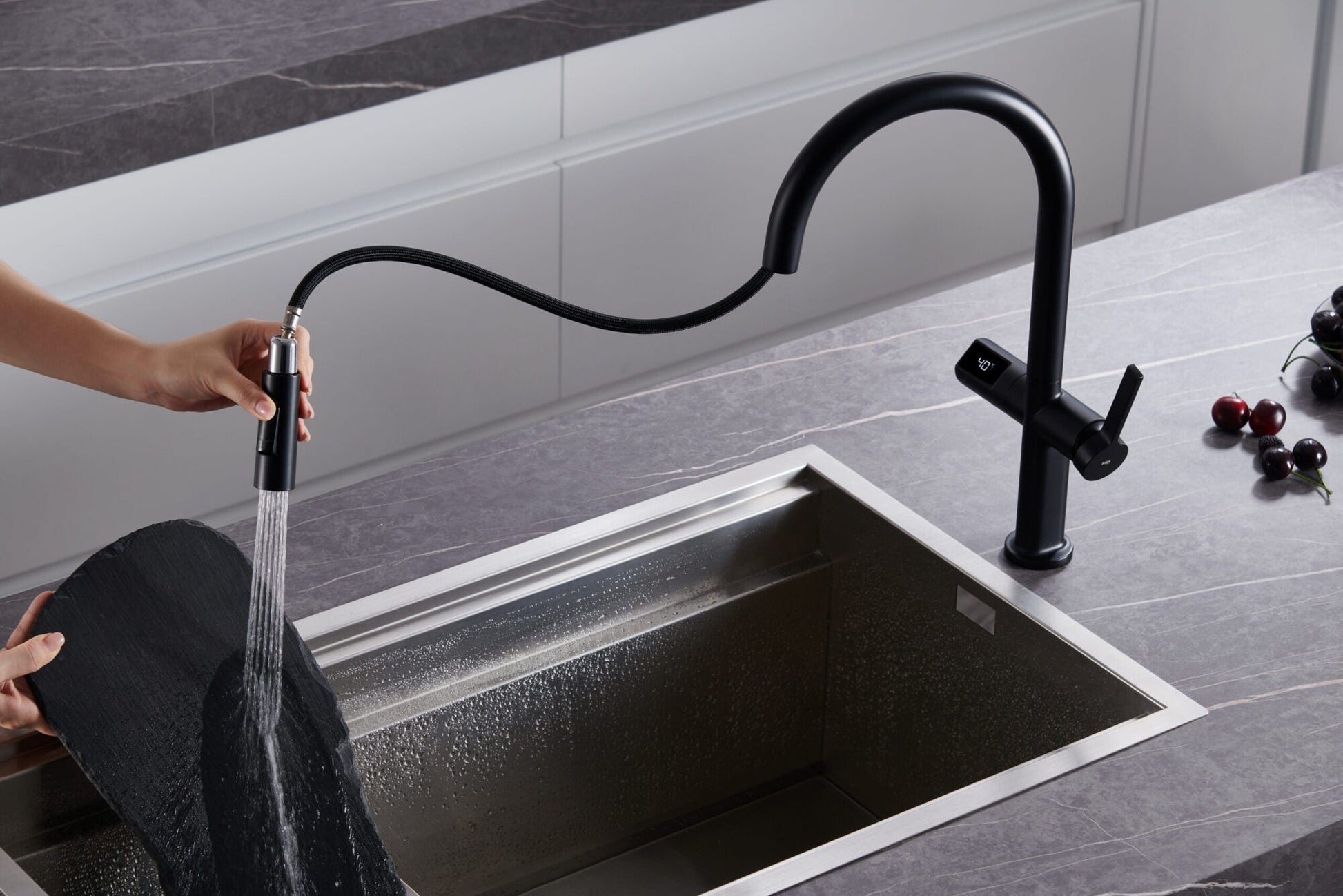 Imex - Grifo de cocina TURIN negro mate - BricoandPool