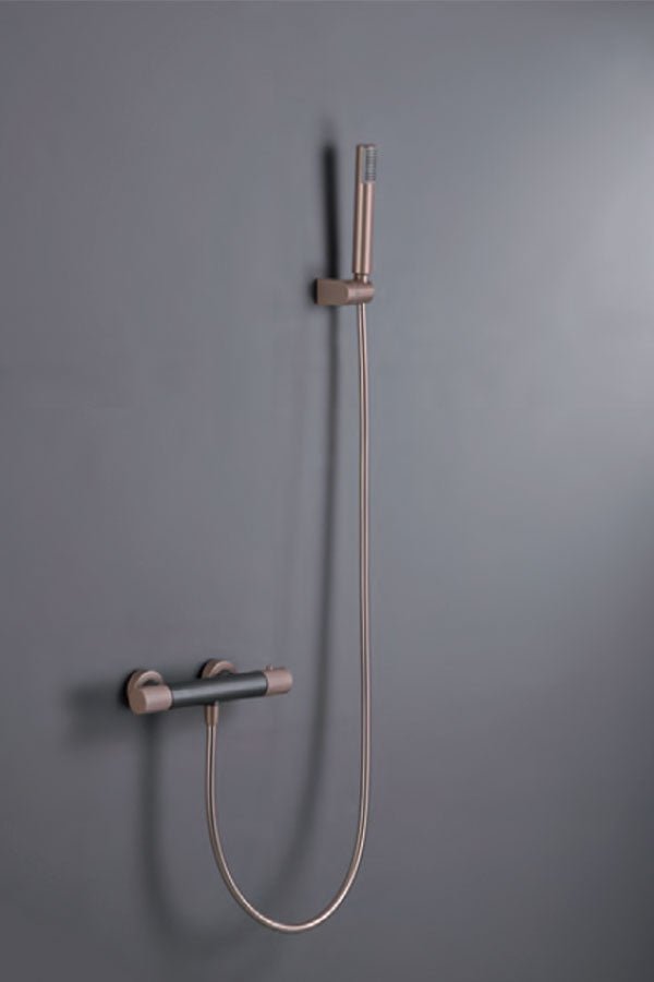 Imex - Grifo de ducha termostático Line gris champagne - BricoandPool