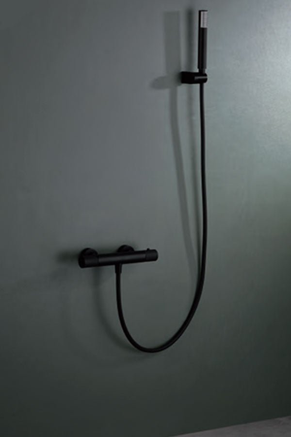 Imex - Grifo de ducha termostático Line negro mate - BricoandPool