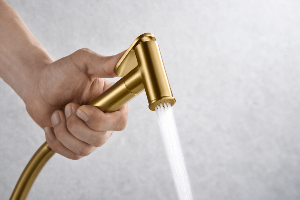 Imex - Grifo empotrado de bidé Génova oro cepillado - BricoandPool