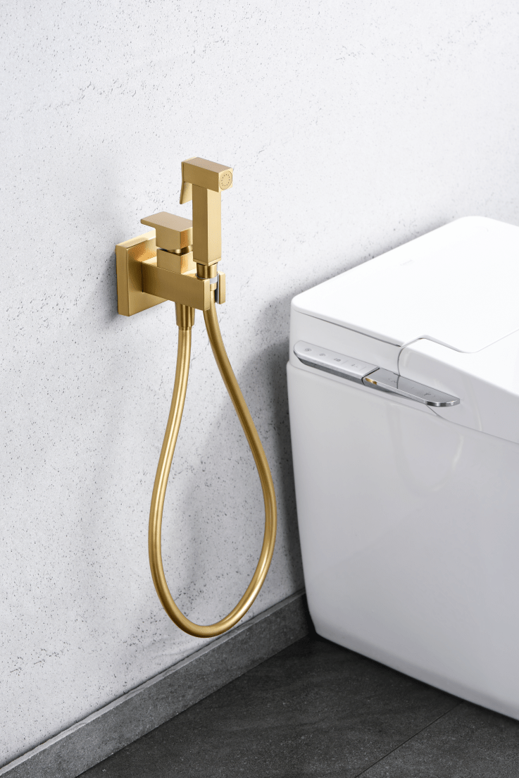 Imex - Grifo empotrado de bidé Irlanda oro cepillado - BricoandPool