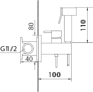 Imex - Grifo empotrado de bidé Irlanda oro cepillado - BricoandPool