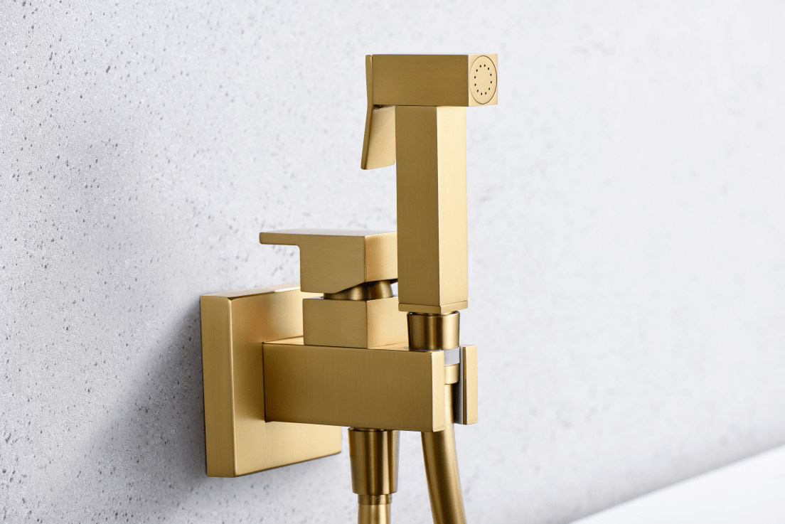 Imex - Grifo empotrado de bidé Irlanda oro cepillado - BricoandPool