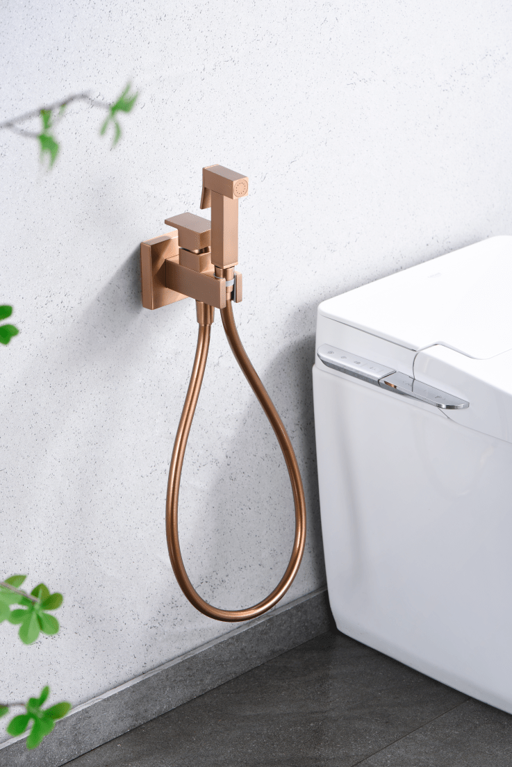 Imex - Grifo empotrado de bidé Irlanda oro rosa cepillado - BricoandPool