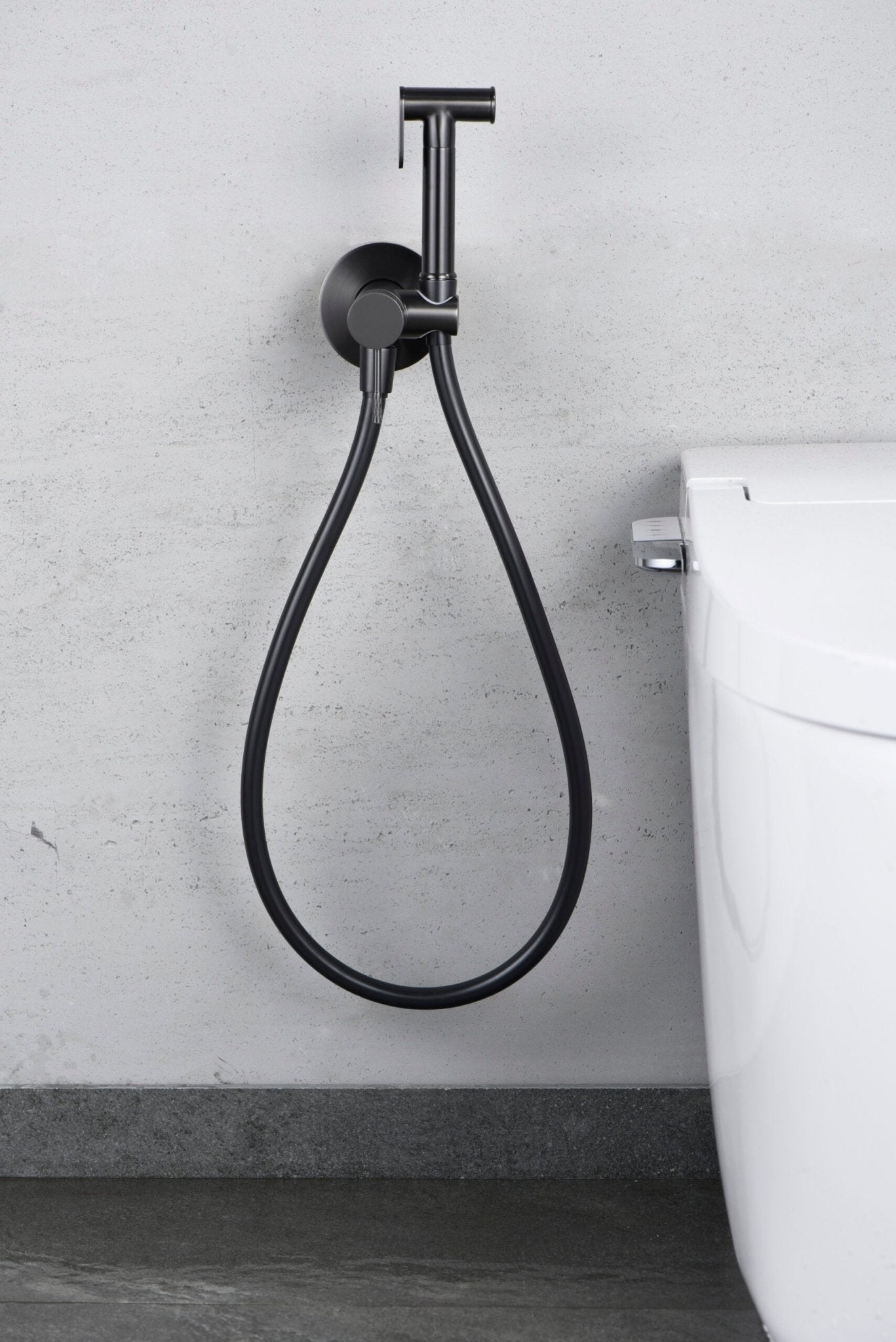 Imex - Grifo empotrado de bidé Line black gun metal - BricoandPool