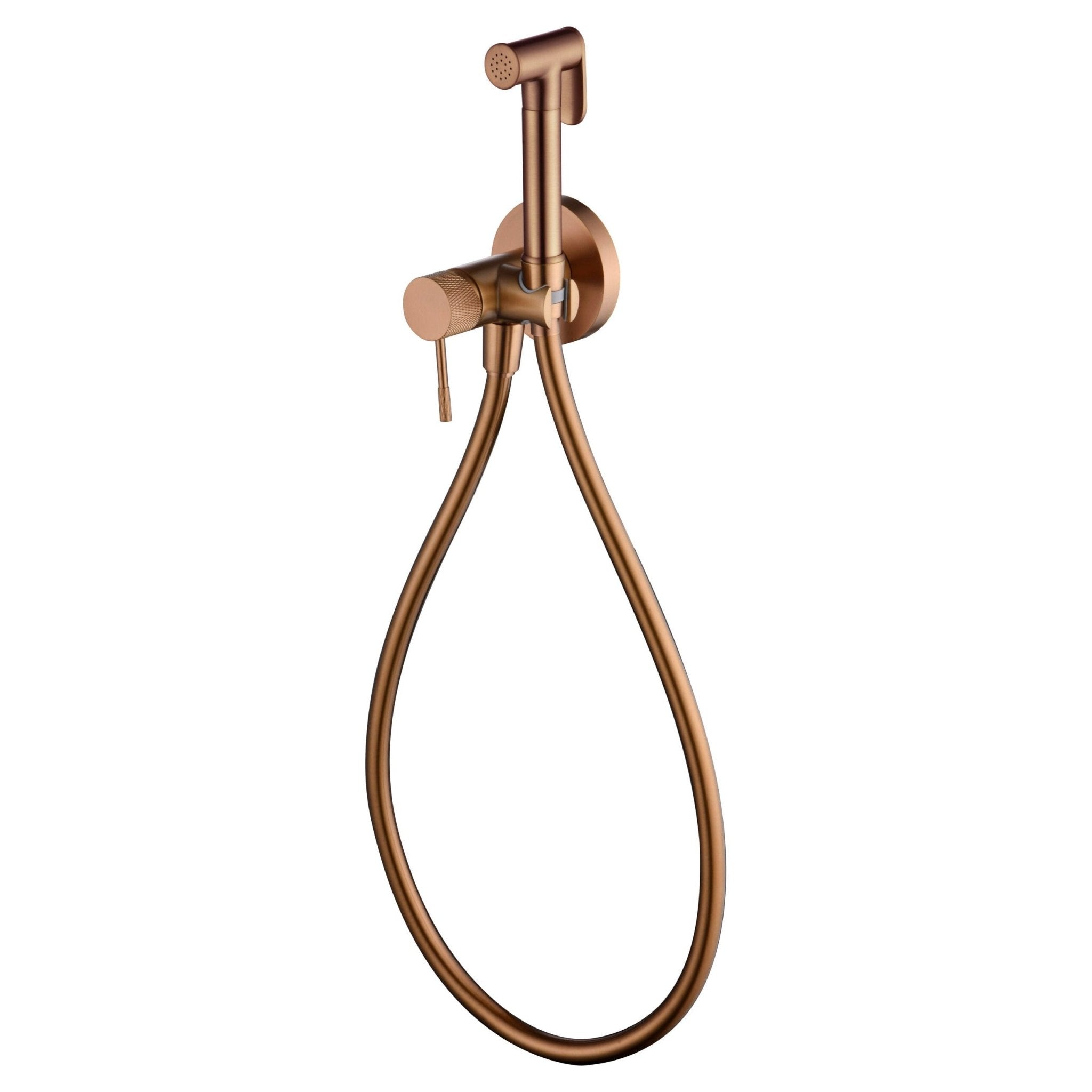 Imex - Grifo empotrado de bidé Line oro rosa cepillado - BricoandPool