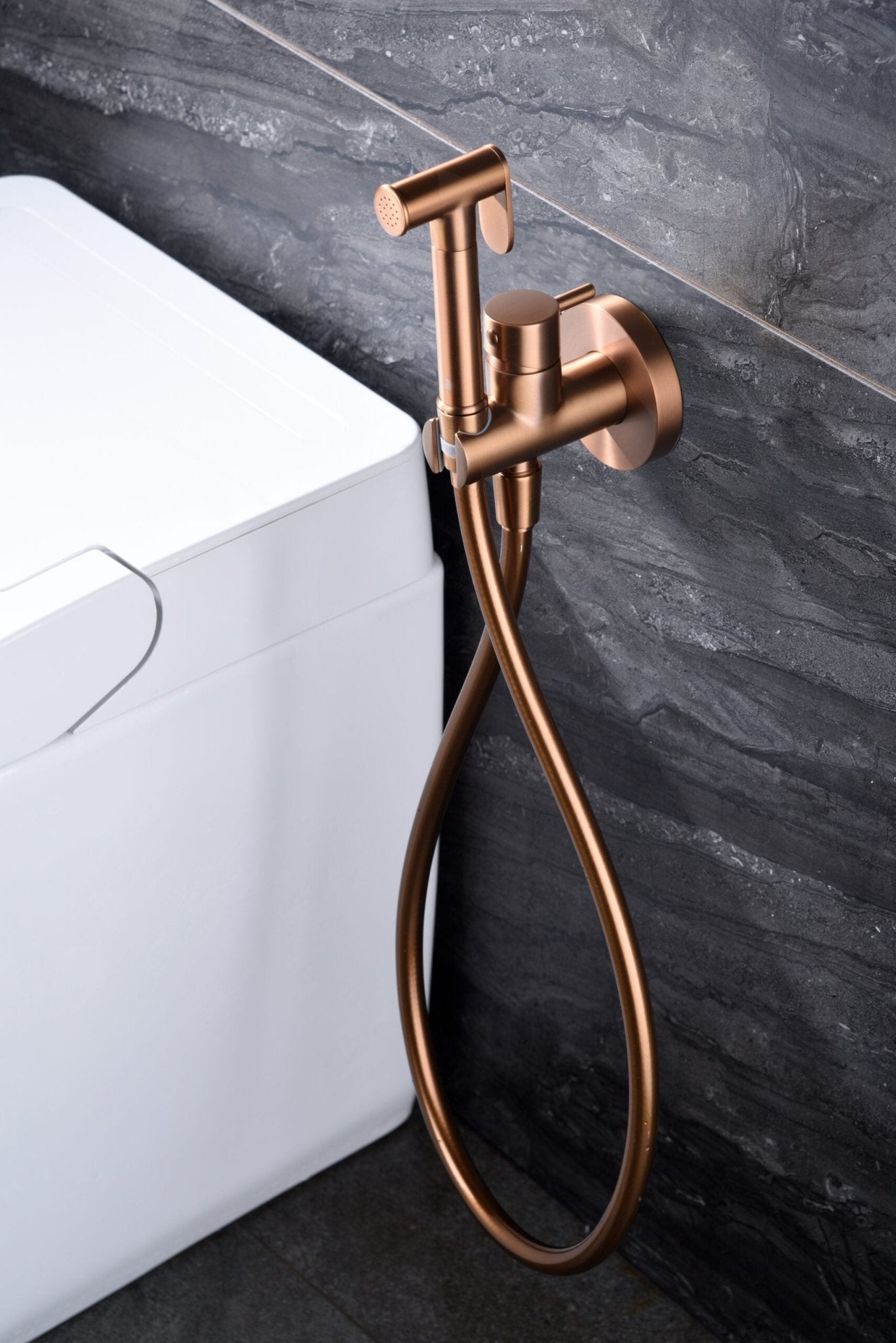 Imex - Grifo empotrado de bidé Munich oro rosa cepillado - BricoandPool