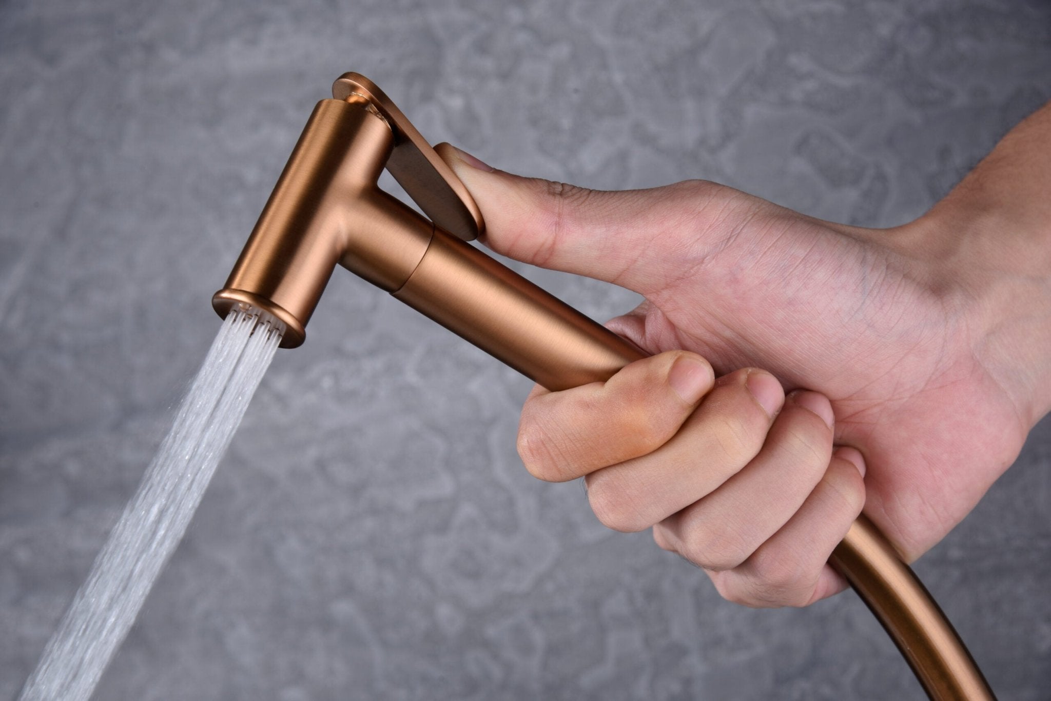 Imex - Grifo empotrado de bidé Munich oro rosa cepillado - BricoandPool