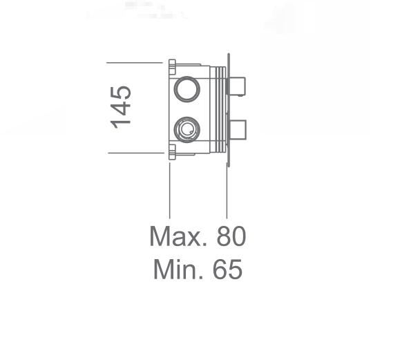 Imex - Grifo empotrado termostático 2 vías negro mate - BricoandPool