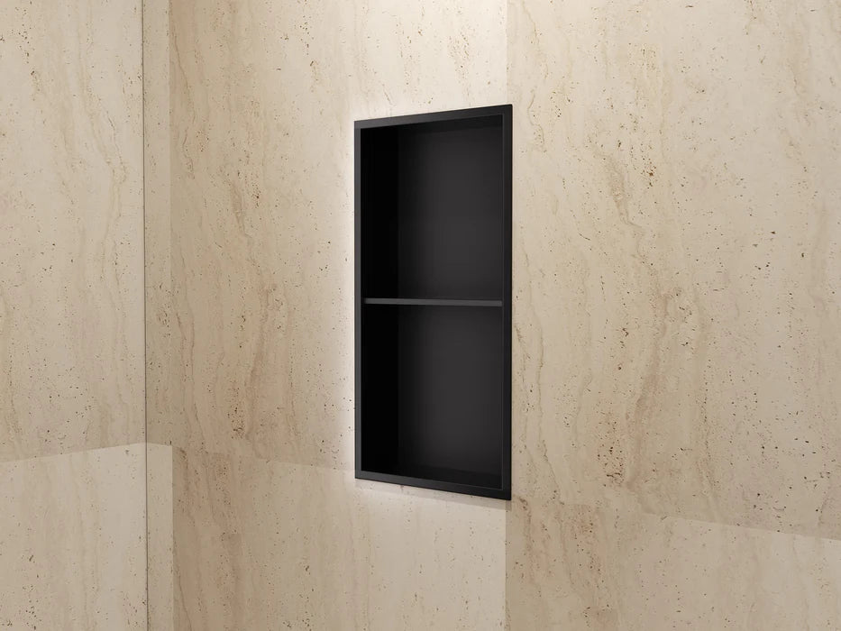 Imex - Hornacina Artic con estante negro mate - BricoandPool