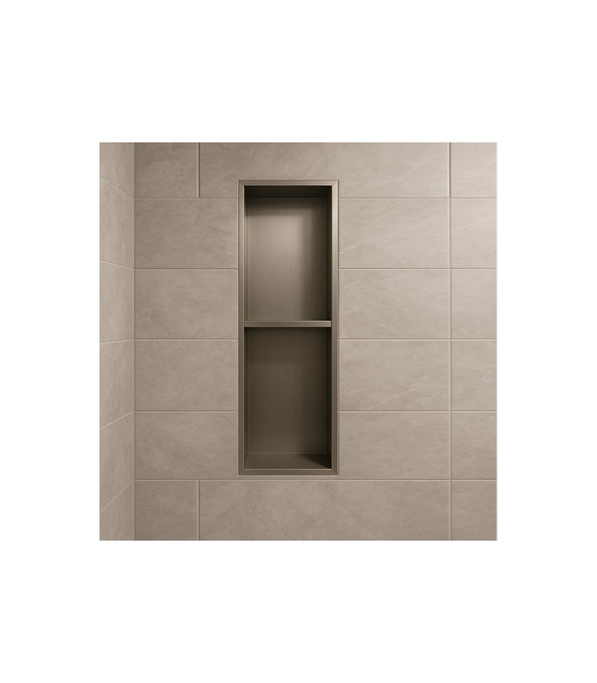 Imex - Hornacina Artic con estante níquel cepillado - BricoandPool