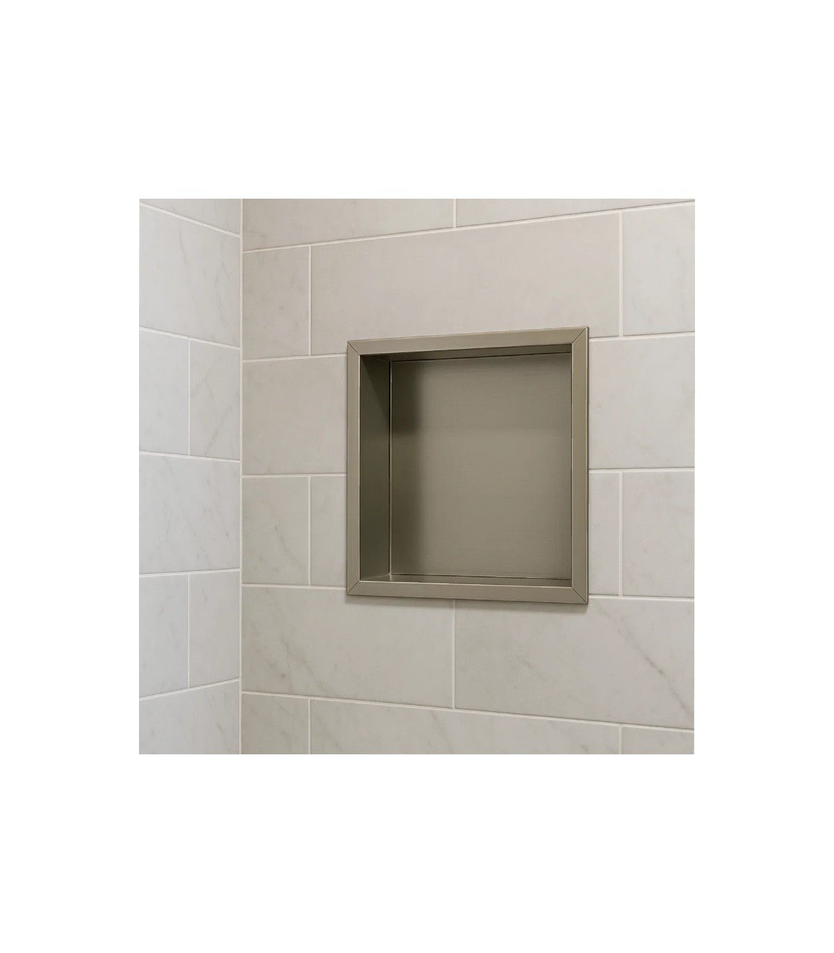 Imex - Hornacina cuadrada Atlantic níquel cepillado - BricoandPool