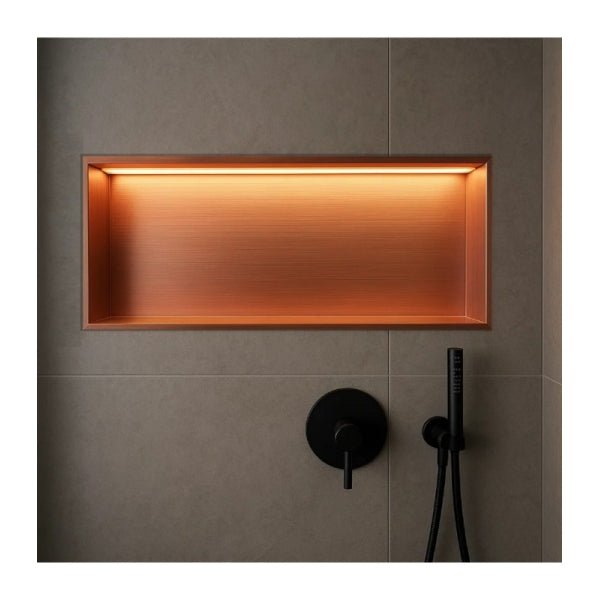 Imex - Hornacina Oceanic con LED oro rosa cepillado - BricoandPool