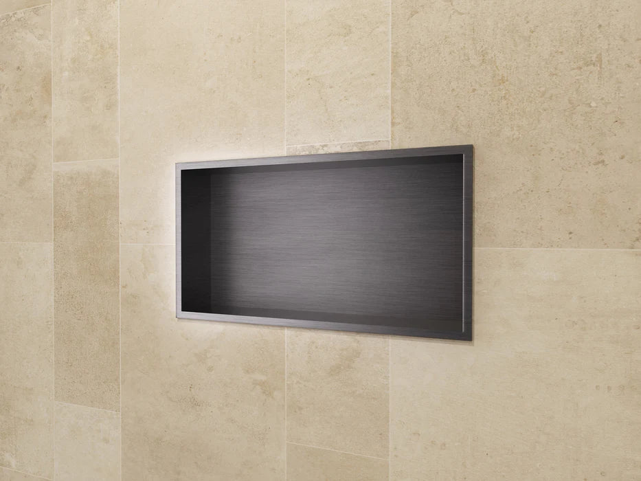 Imex - Hornacina rectangular Pacific black gun metal - BricoandPool