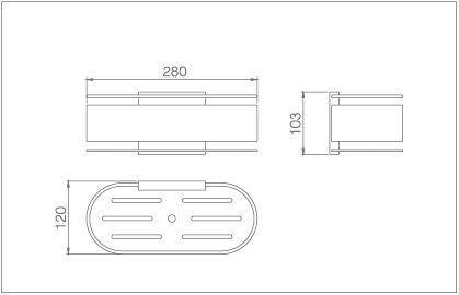 Imex - Jabonera frontal Anga blanco mate - BricoandPool
