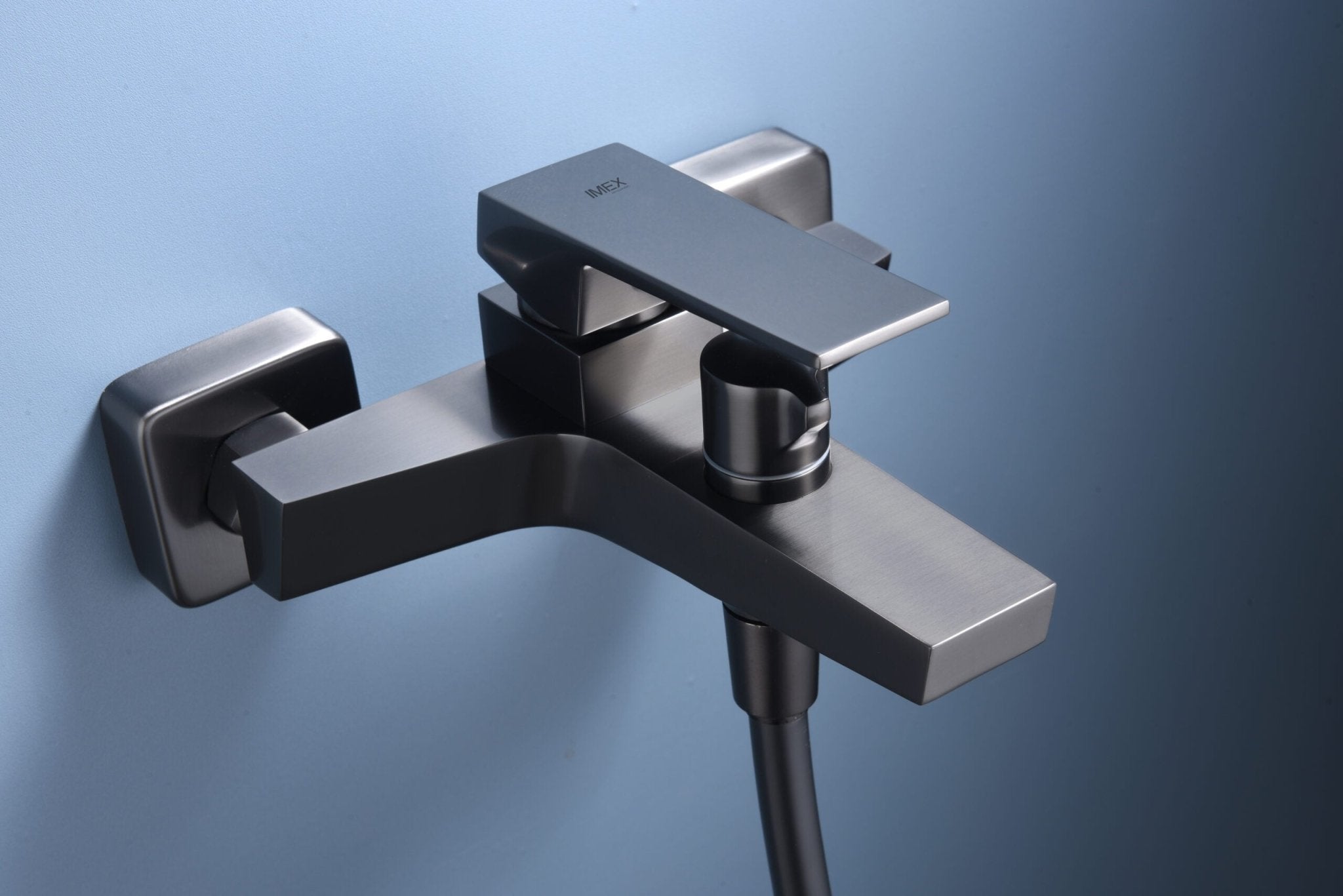 Imex - Kit baño / ducha monomando Art black gun metal - BricoandPool