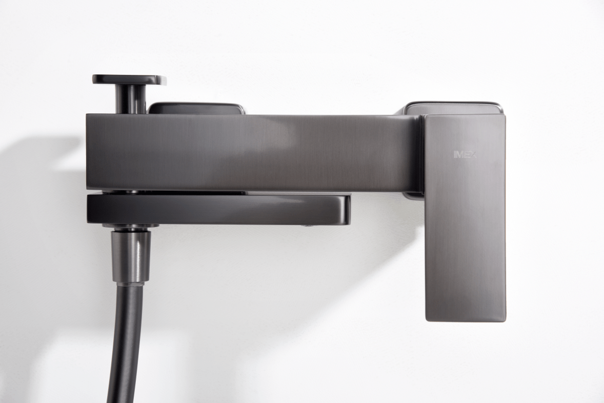 Imex - Kit baño / ducha monomando Pisa black gun metal - BricoandPool