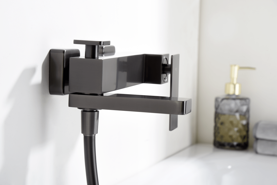 Imex - Kit baño / ducha monomando Pisa black gun metal - BricoandPool