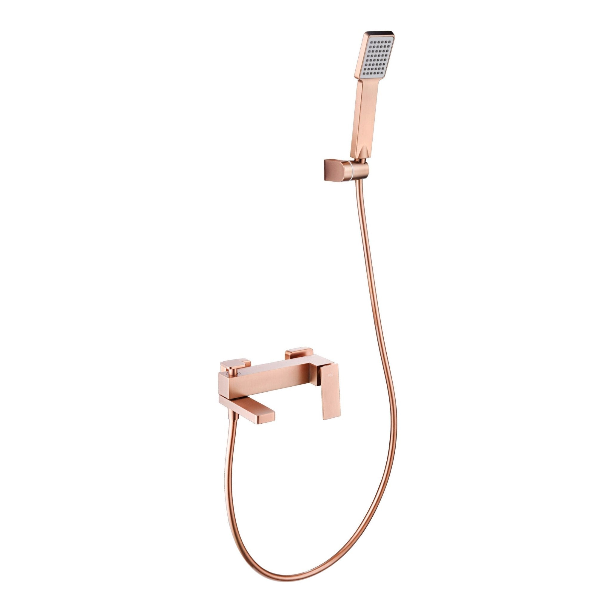 Imex - Kit baño / ducha monomando Pisa oro rosa cepillado - BricoandPool