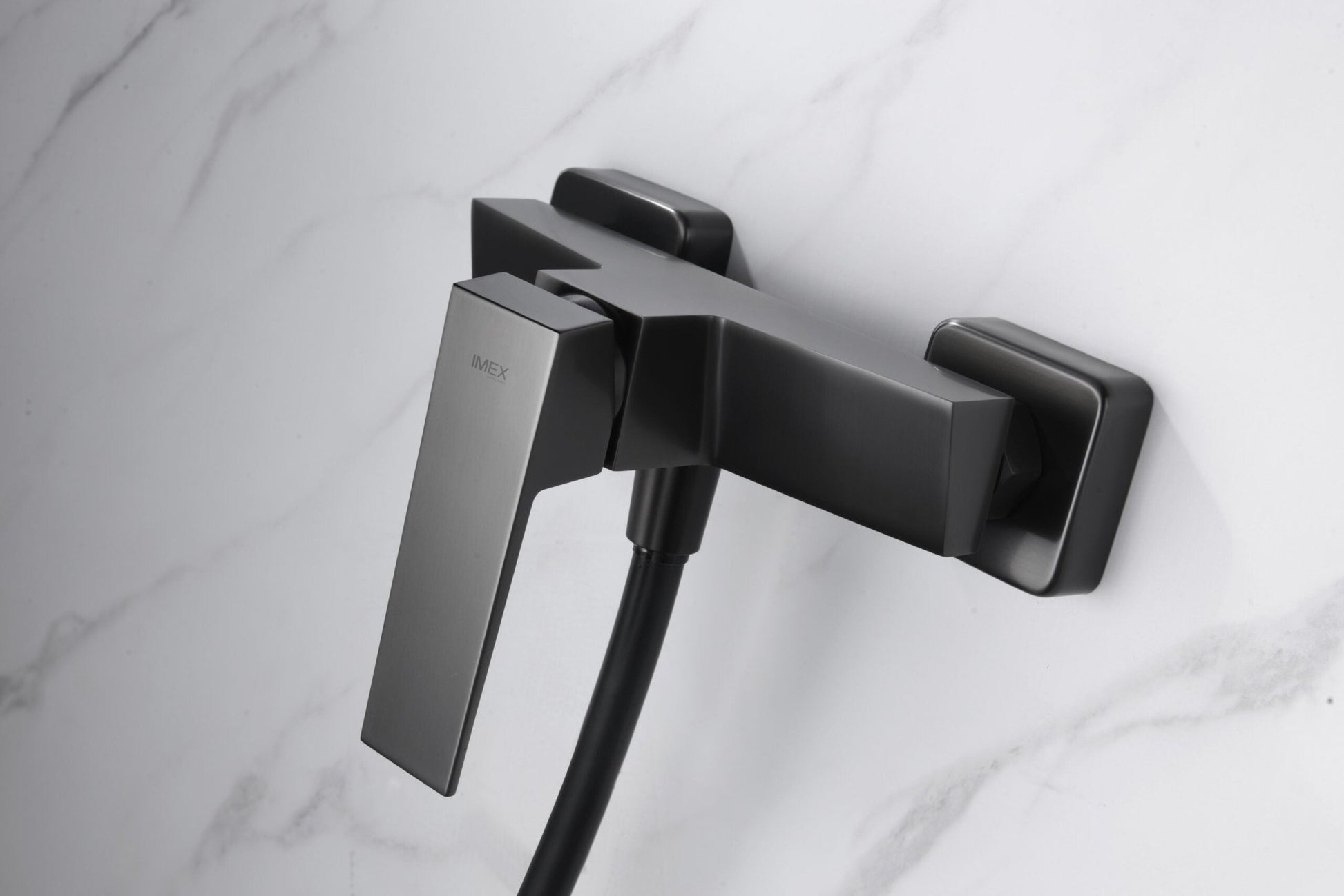 Imex - Kit ducha monomando Art black gun metal - BricoandPool