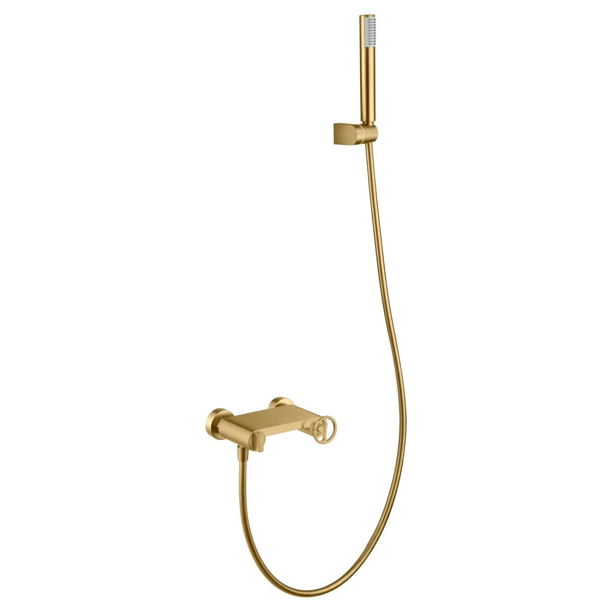 Imex - Kit ducha monomando Olimpo oro cepillado - BricoandPool