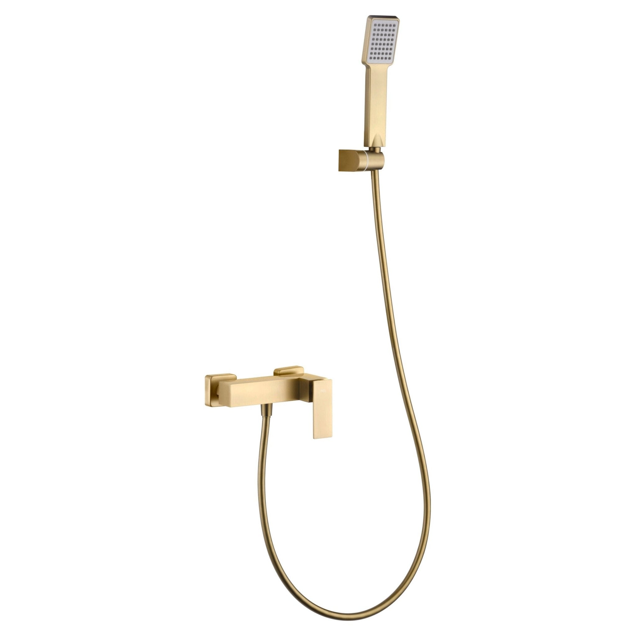 Imex - Kit ducha monomando Pisa oro cepillado - BricoandPool