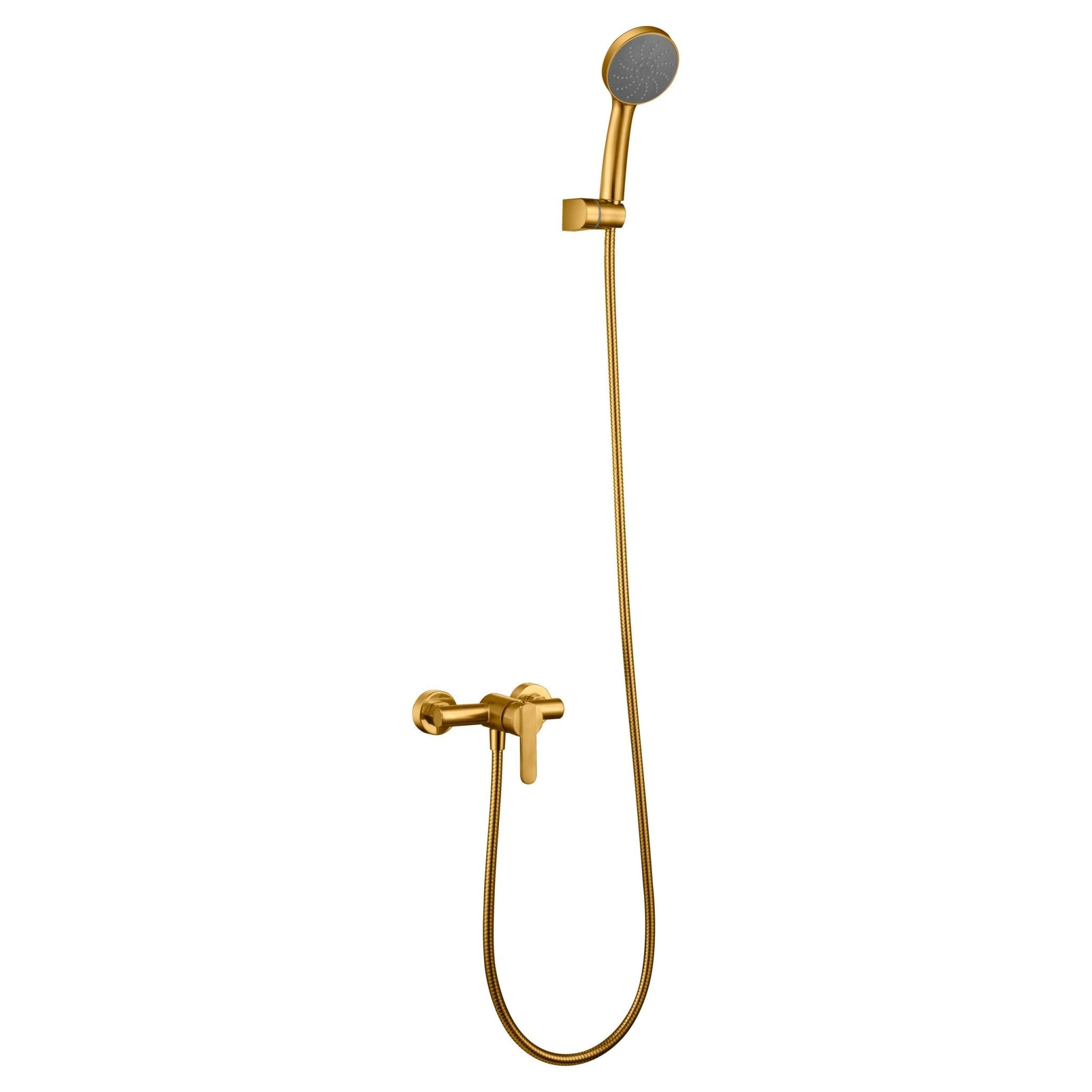 Imex - Kit ducha monomando Roma oro cepillado - BricoandPool