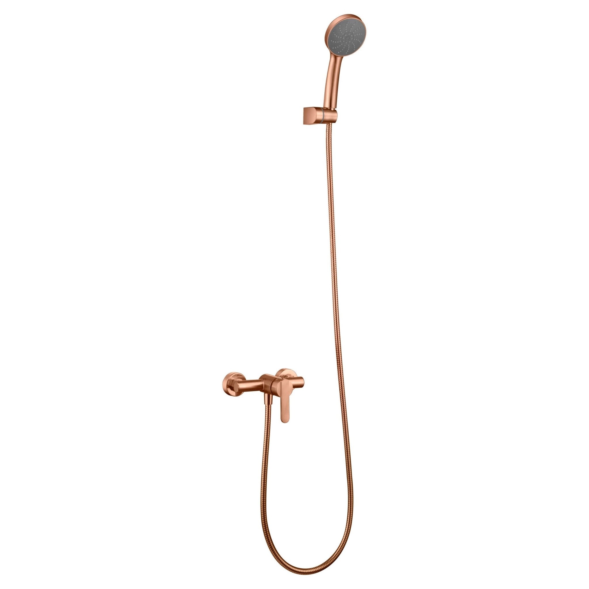 Imex - Kit ducha monomando Roma oro rosa cepillado - BricoandPool