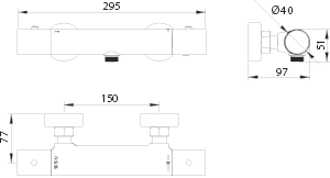 Imex - Kit ducha termostático Génova oro rosa cepillado - BricoandPool