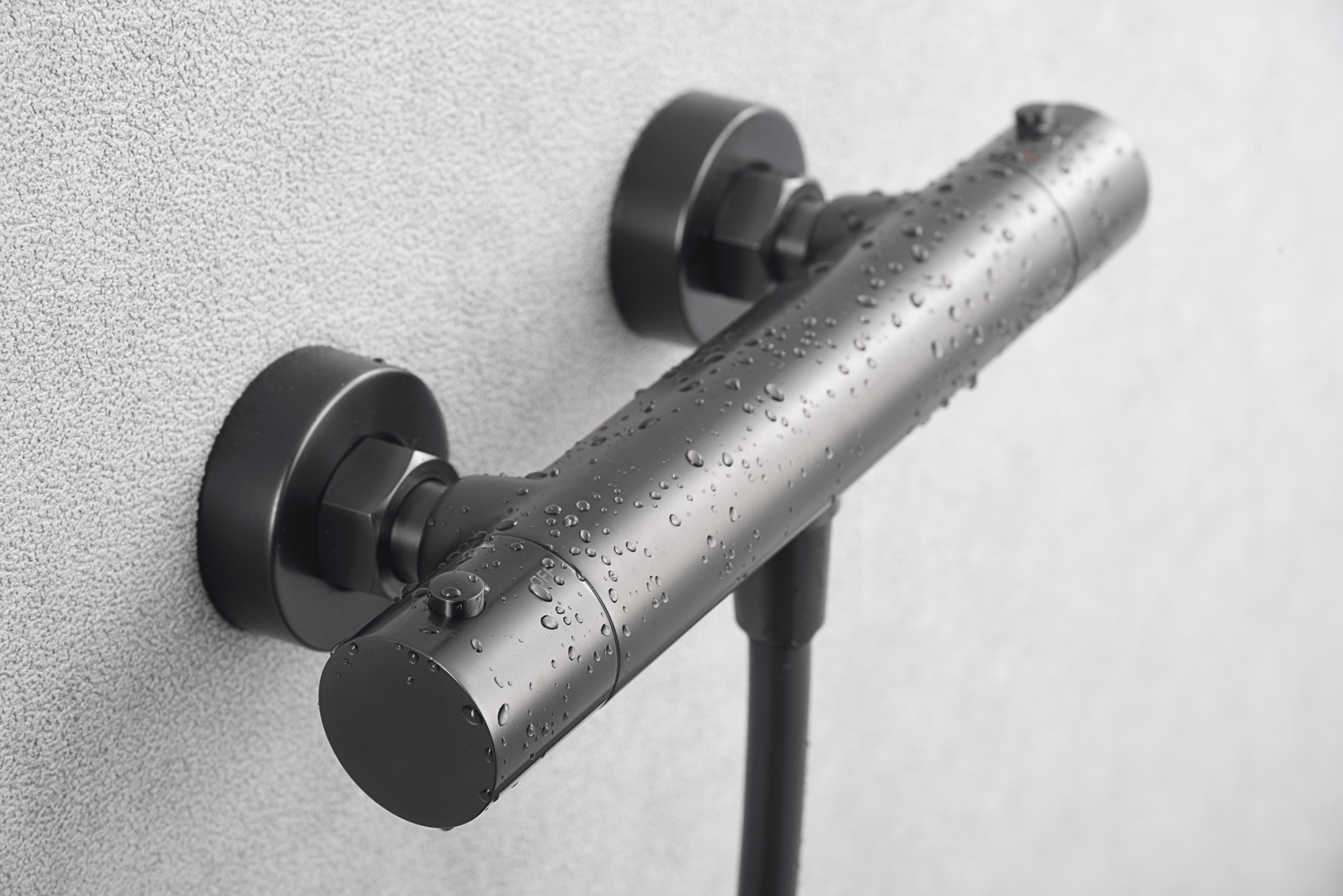 Imex - Kit ducha termostático Monza black gun metal - BricoandPool