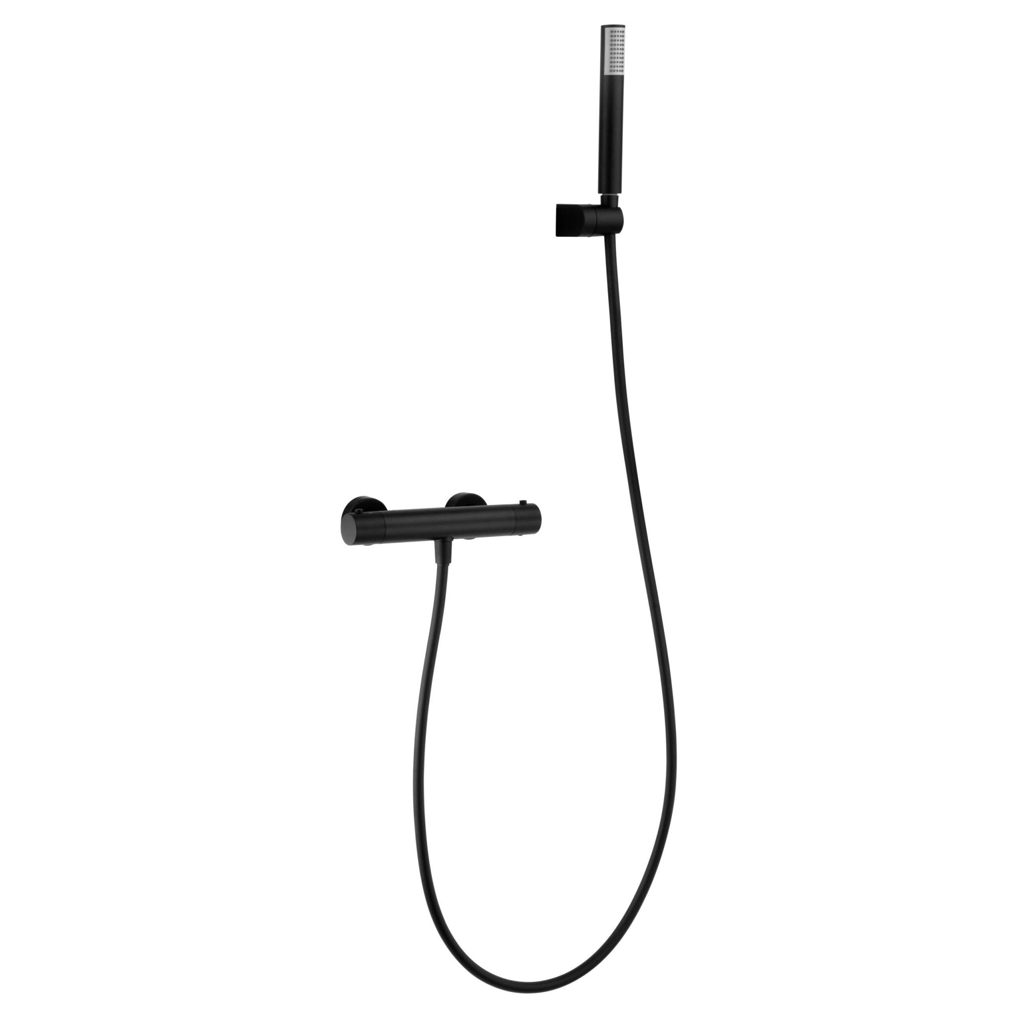 Imex - Kit ducha termostático Monza negro mate - BricoandPool