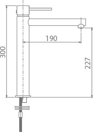 Imex – Milos grifo monomando de lavabo alto negro mate - BricoandPool