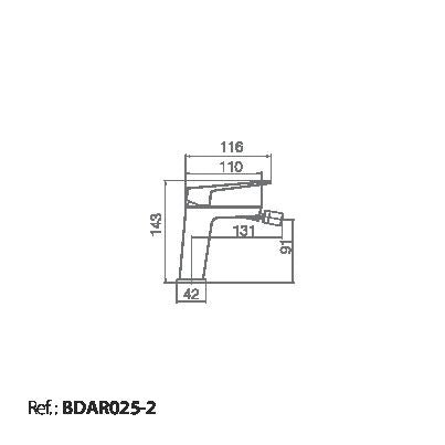 Imex - Monomando bidé Art negro mate - BricoandPool