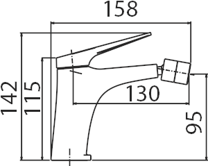 Imex - Monomando bidé Delos (acero S.316) - BricoandPool
