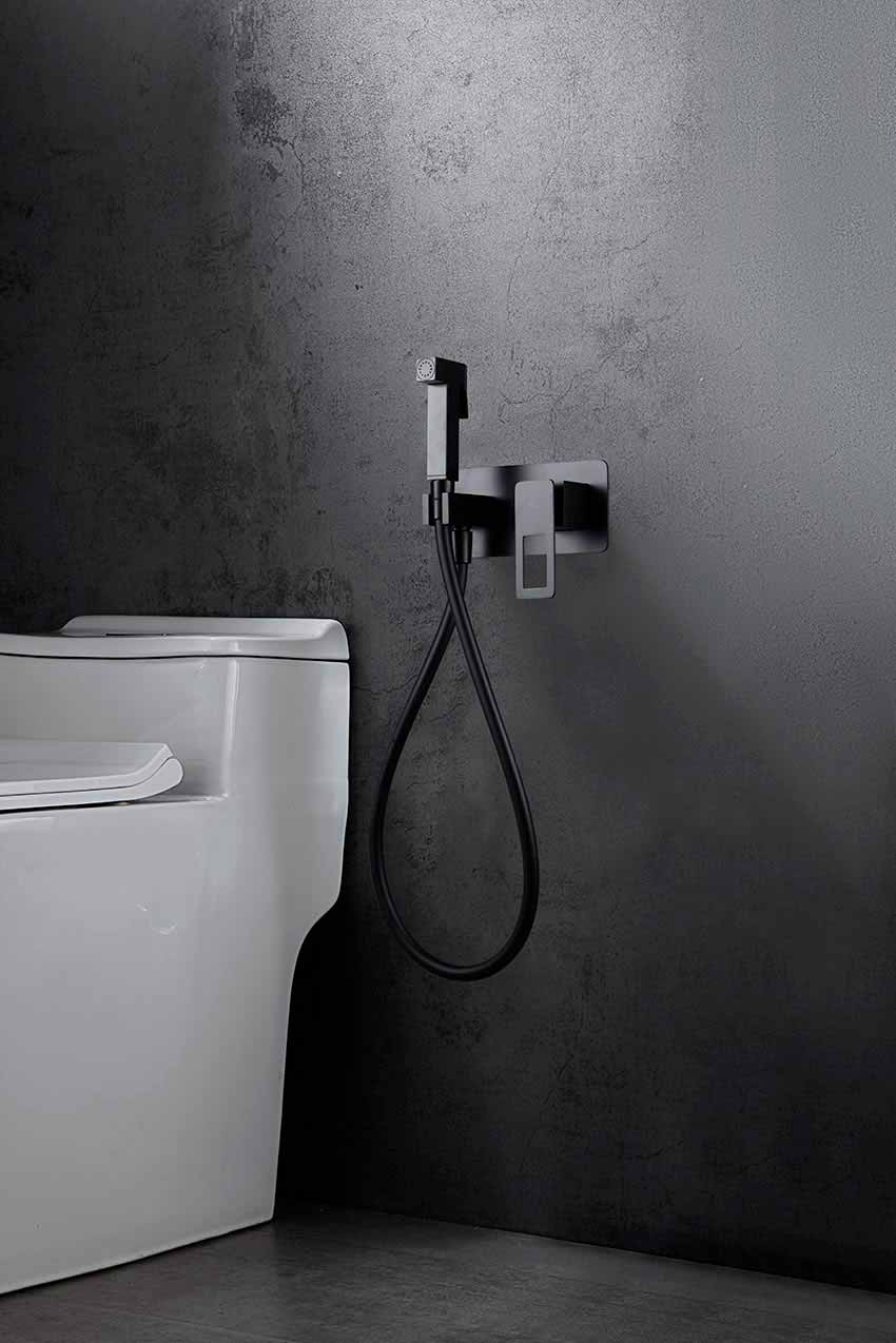 Imex - Monomando bidé empotrado Suecia negro mate - BricoandPool