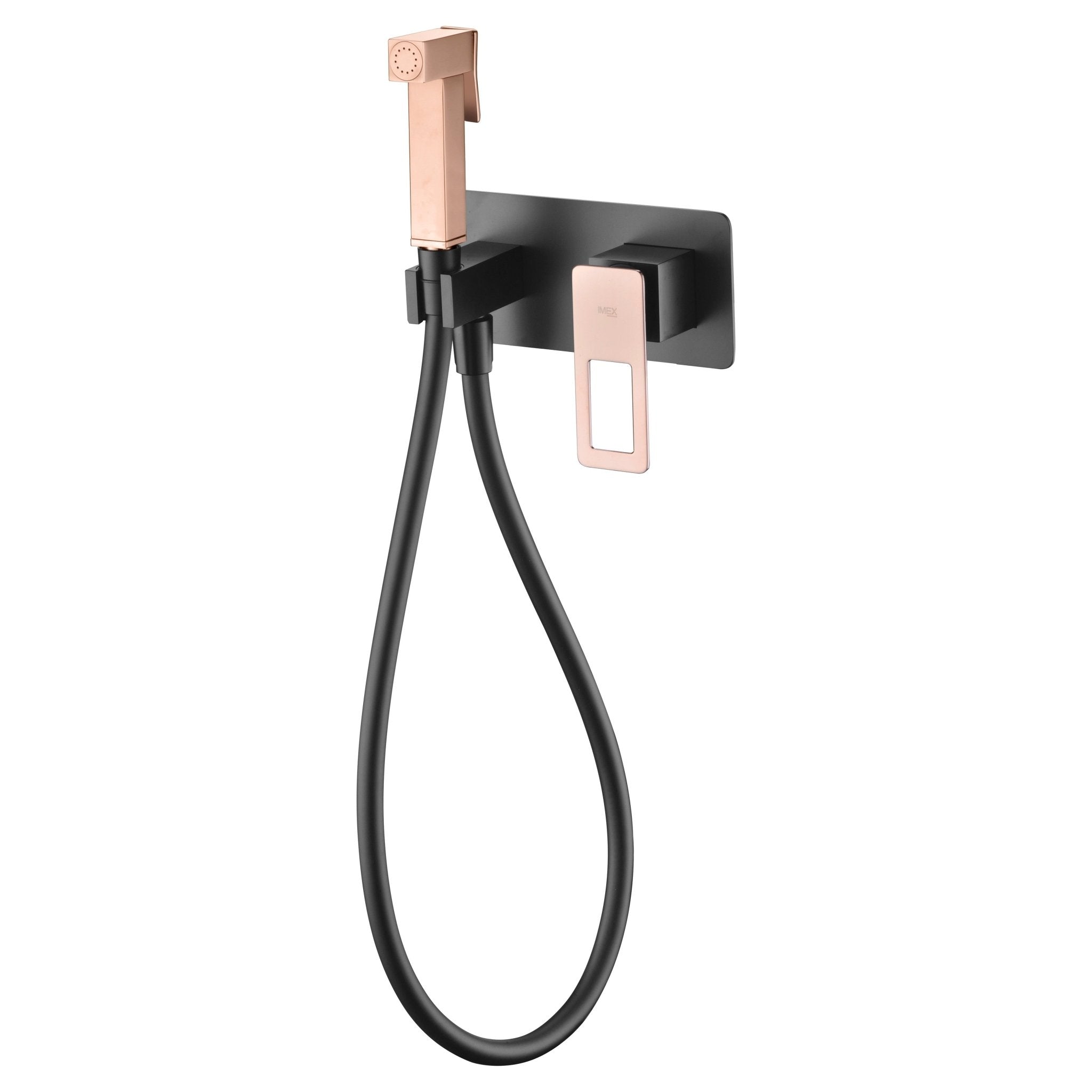 Imex - Monomando bidé empotrado Suecia negro oro rosa - BricoandPool