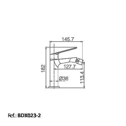 Imex - Monomando bidé Lúxor blanco mate - BricoandPool