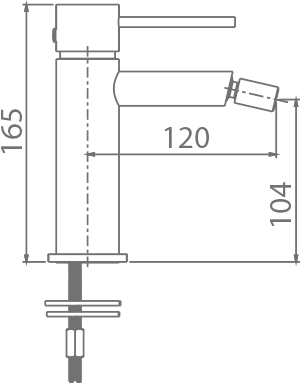 Imex - Monomando bidé Milos - BricoandPool
