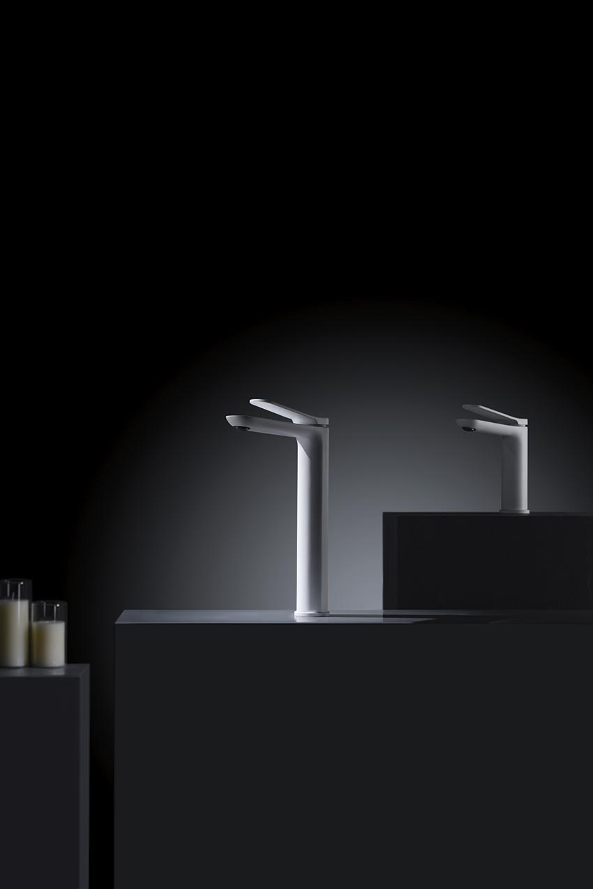 Imex - Monomando de lavabo blanco mate serie Dinamarca - BricoandPool