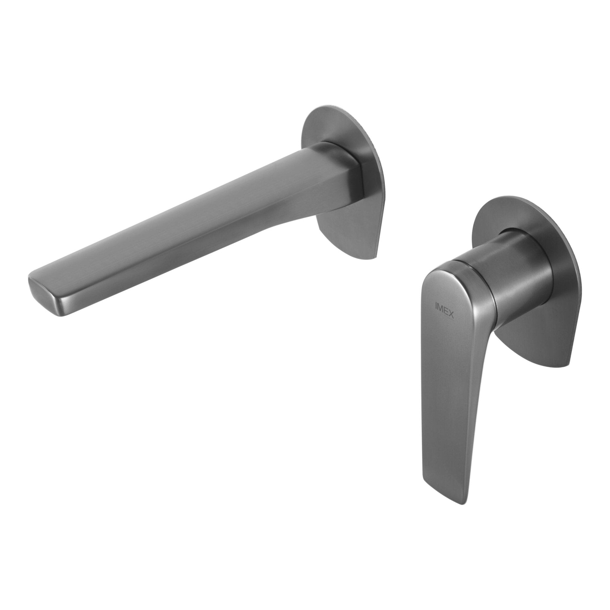 Imex - Monomando empotrado lavabo Delos black gun metal - BricoandPool