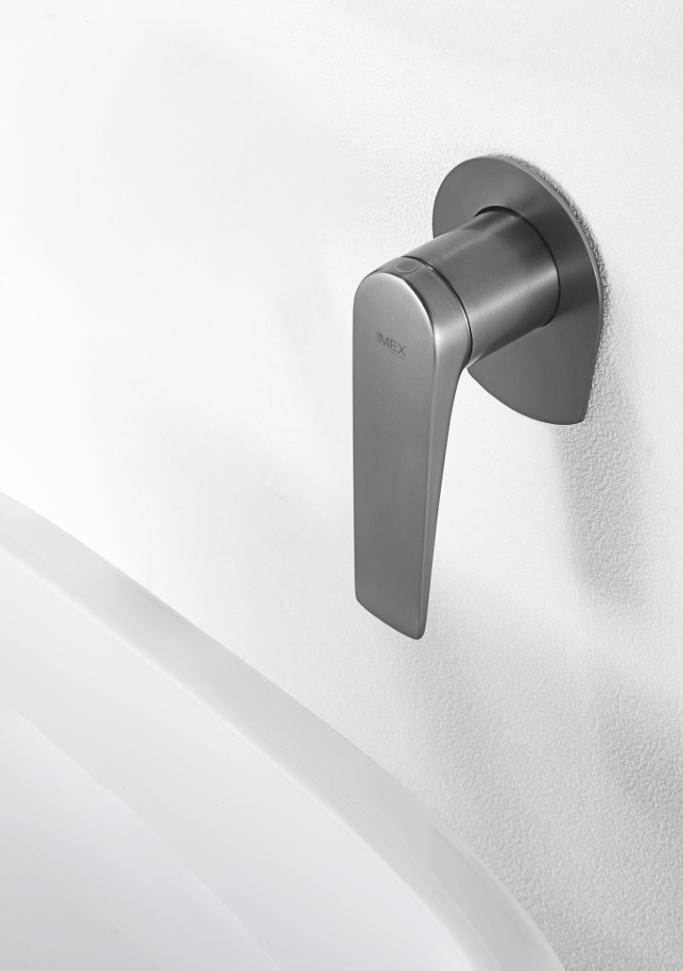 Imex - Monomando empotrado lavabo Delos black gun metal - BricoandPool