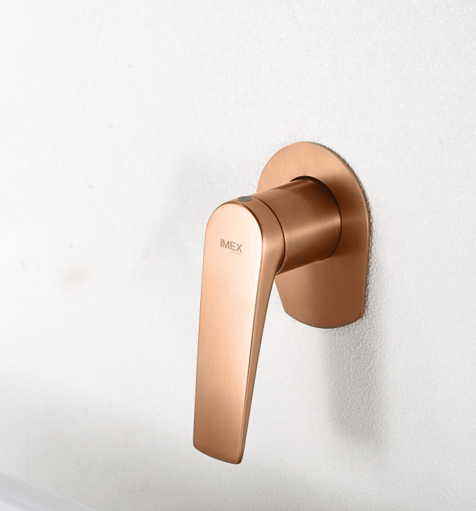 Imex - Monomando empotrado lavabo Delos oro rosa cepillado - BricoandPool