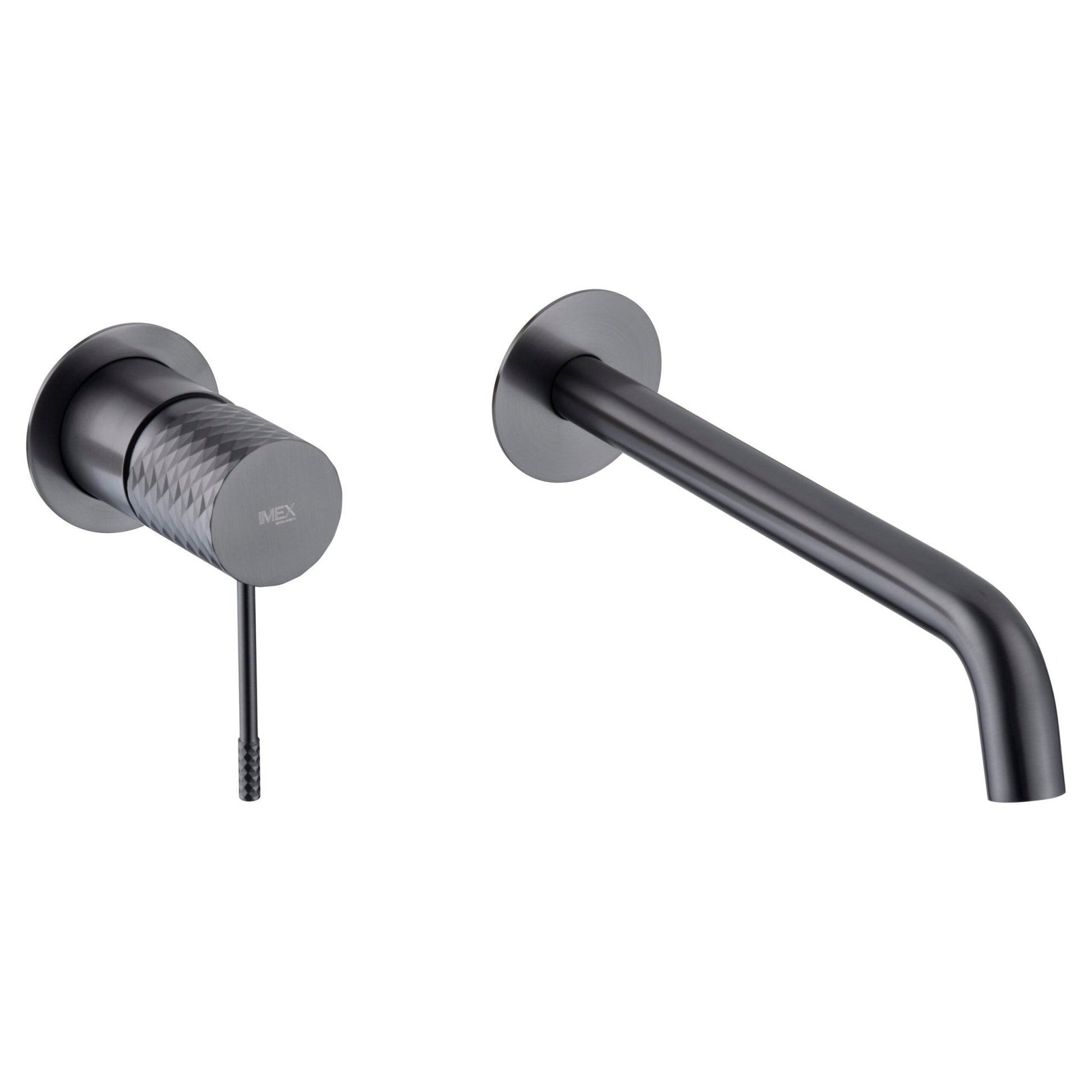 Imex - Monomando empotrado lavabo Génova black gun metal - BricoandPool