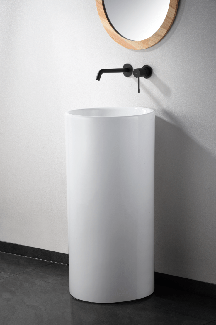 Imex - Monomando empotrado lavabo Génova negro mate - BricoandPool