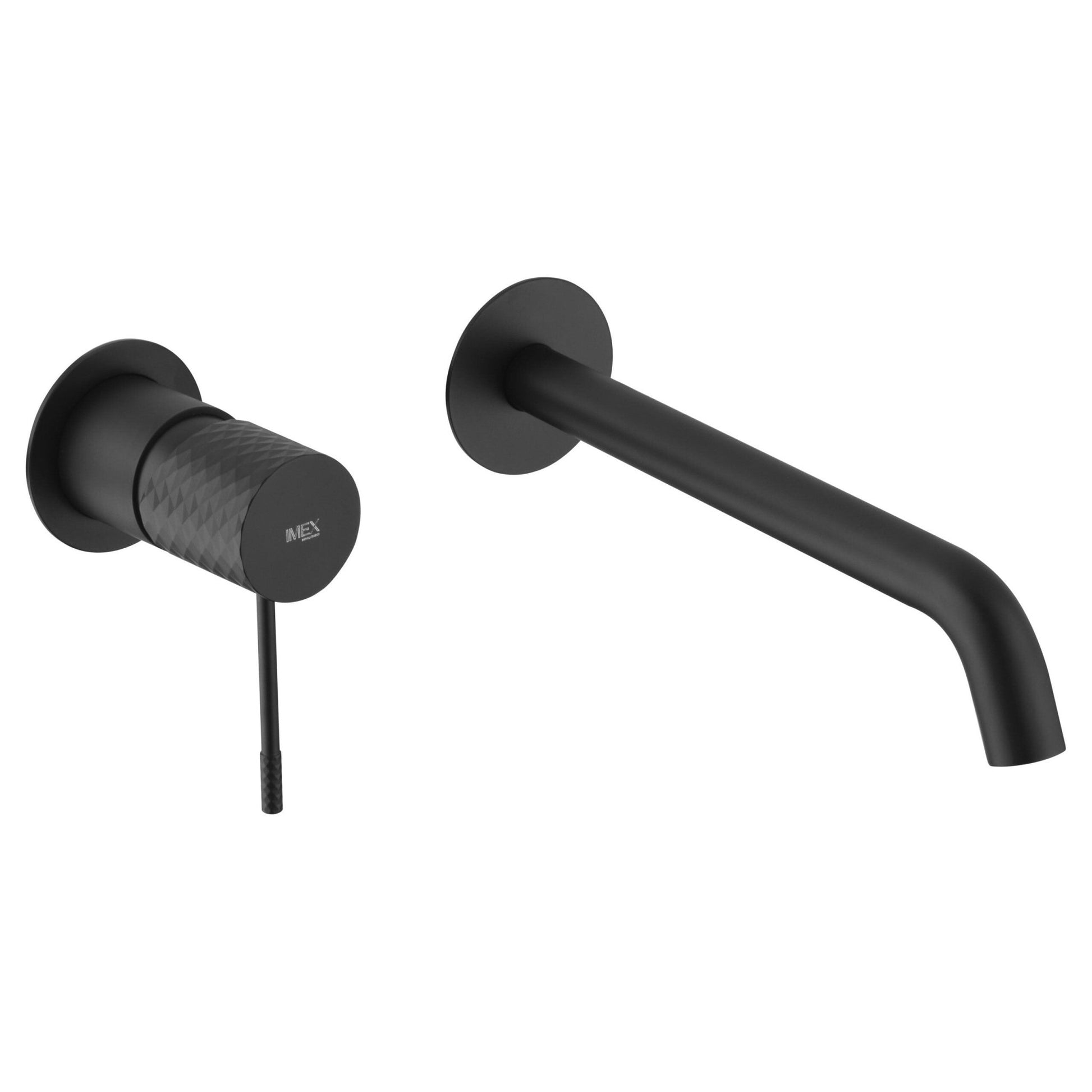 Imex - Monomando empotrado lavabo Génova negro mate - BricoandPool